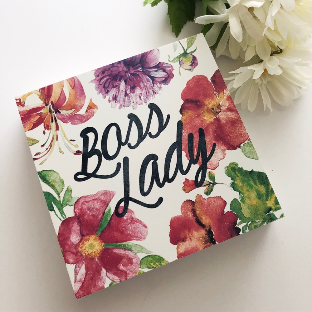 Floral BOSS LADY Wall Hanging